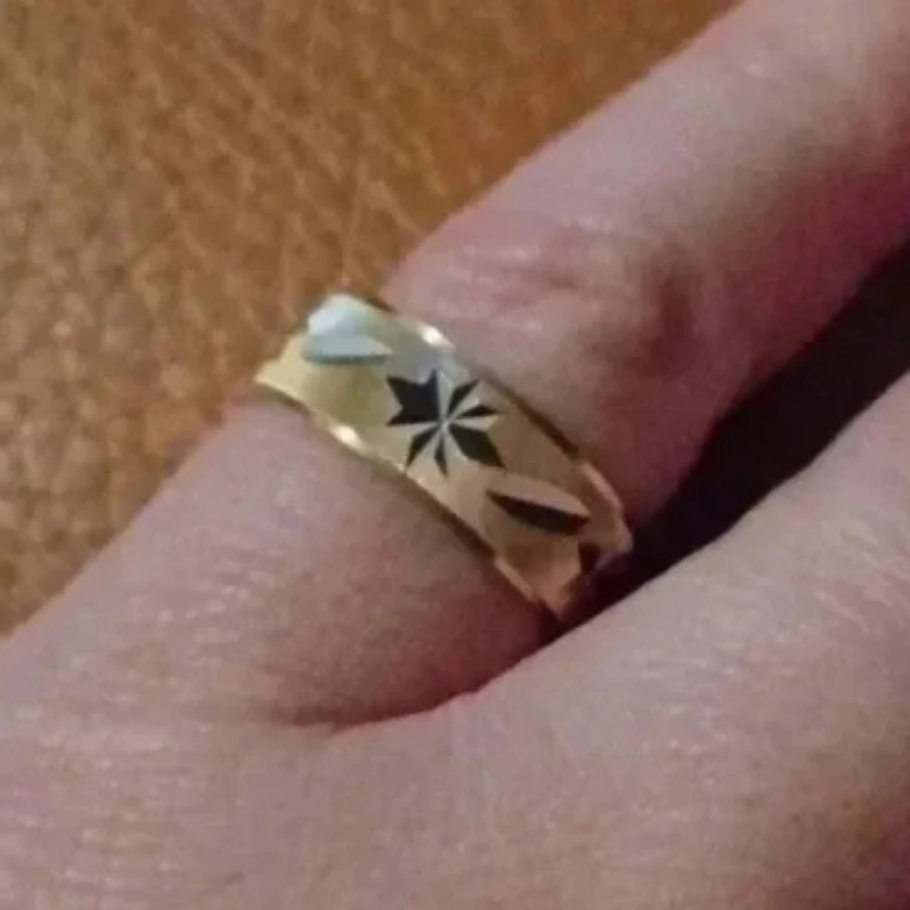 New yellow tone wedding band